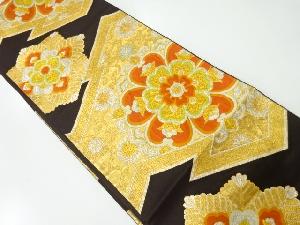 アンティーク　華紋模様織出し袋帯（材料）